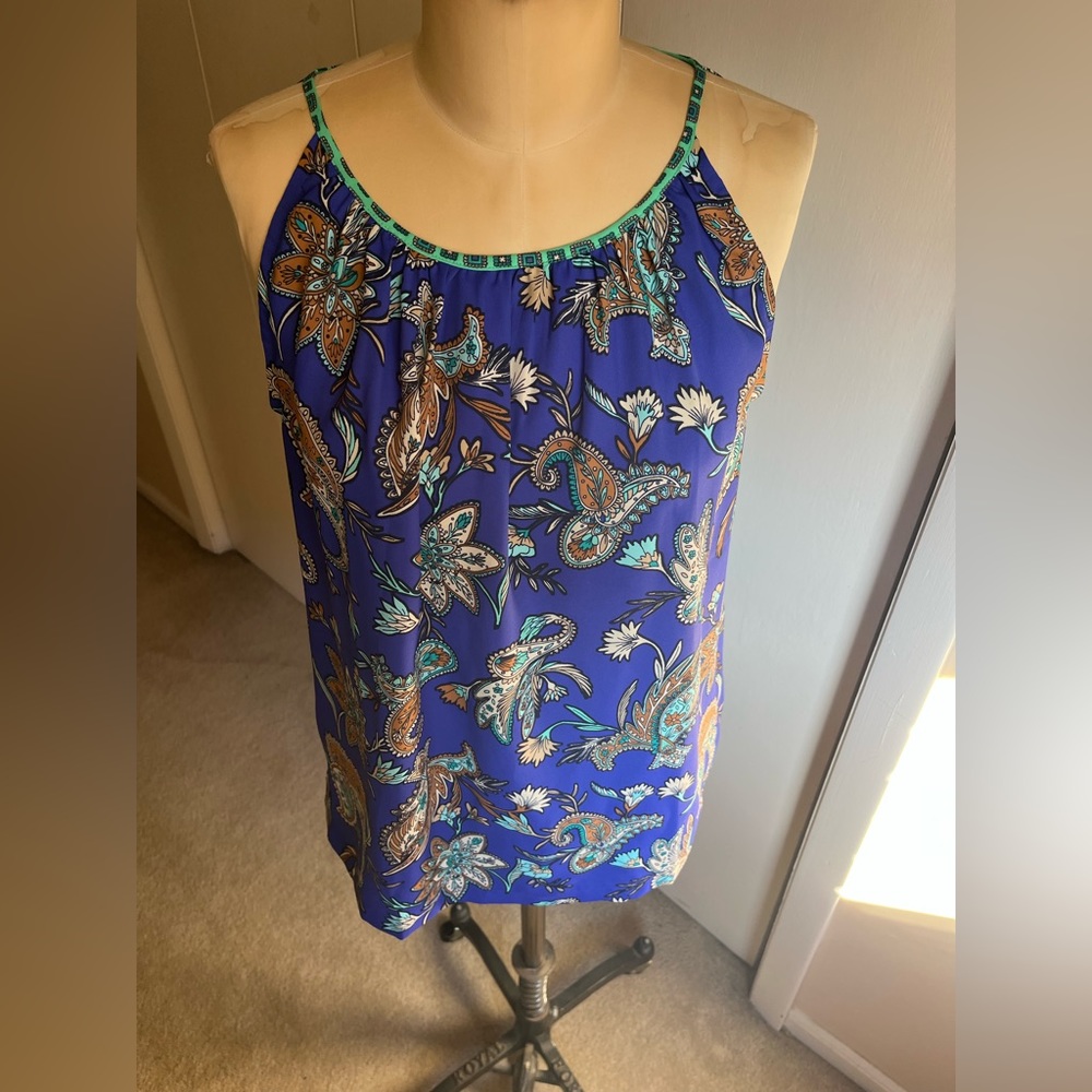 Paisley Sleeveless blouse S Loft like new